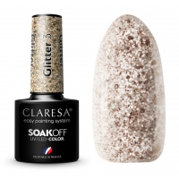 CLARESA Glitter 3  LAKIER HYBRYDOWY DO PAZNOKCI