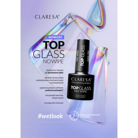 Top do lakierów hybrydowych Claresa Top Glass 5 ml