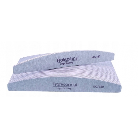 Pilnik do paznokci Professional półksiężyc 100/180 25 sztuk