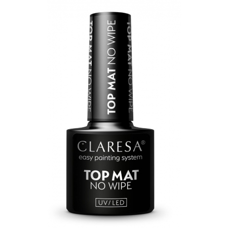 Top do lakierów hybrydowych Claresa Top Mat No Wipe 5 ml