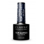 Top do lakierów hybrydowych Claresa Top No Wipe Glitter Blue 5 ml